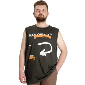 Büyük Beden Erkek Atlet MAN 23009 Haki