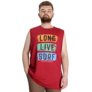 Büyük Beden Erkek Atlet LONG LIVE SURF 23010 Bordo