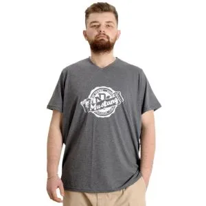 Büyük Beden Erkek V Yaka T-shirt MUSTANG 23034 Antramelanj