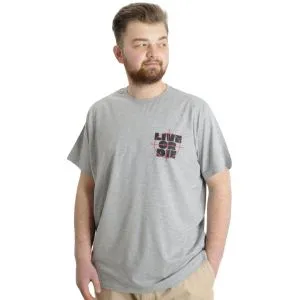 Büyük Beden Erkek T-shirt LIVE OR DIE 23124 Grimelanj