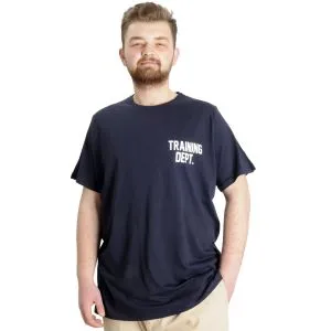 Büyük Beden Erkek T-shirt TRAINING DEPT 23128 Lacivert