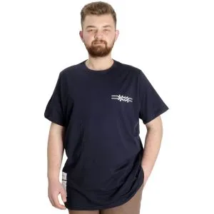 Büyük Beden Erkek T-shirt TELEPATHIC 23132 Lacivert