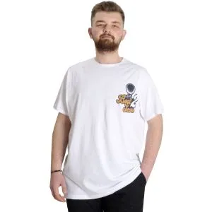 Büyük Beden Erkek T-shirt BEST SCORE 23134 Beyaz