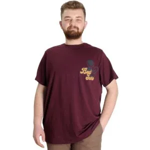 Big Size Mens T-Shirt BEST SCORE 23134 Plum