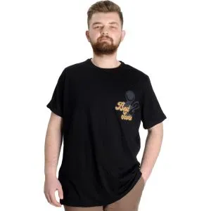 Büyük Beden Erkek T-shirt BEST SCORE 23134 Siyah