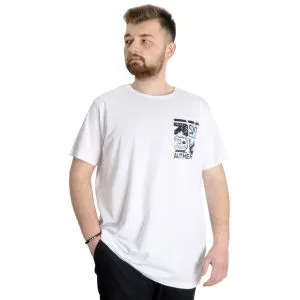 Büyük Beden Erkek T-shirt AUTHENTIC 23140 Beyaz