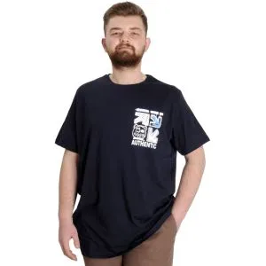 Büyük Beden Erkek T-shirt AUTHENTIC 23140 Lacivert
