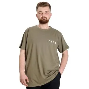 Big Size Mens T-Shirt PHOBIA 23143 Khaki