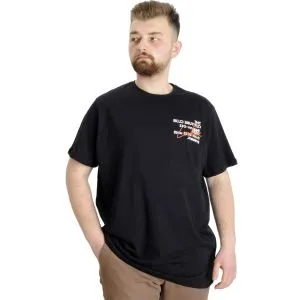 Büyük Beden Erkek T-shirt CULTURE 23146 Siyah