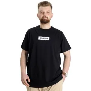 Big Size Mens T-Shirt KEEP THE GLOW 23149 Black