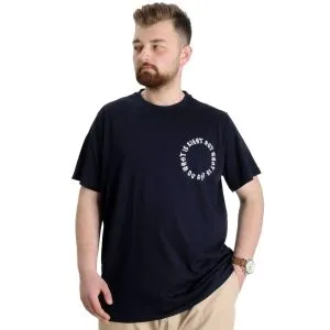Büyük Beden Erkek T-shirt WHAT IS 23151 Lacivert