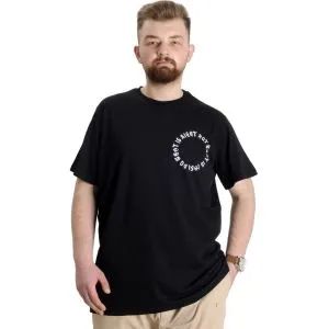Büyük Beden Erkek T-shirt WHAT IS 23151 Siyah