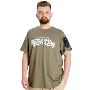 Büyük Beden Erkek T-shirt MATCH DAY 23155 Haki