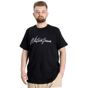 Büyük Beden Erkek T-shirt WF 23157 Siyah