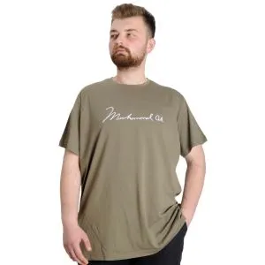Büyük Beden Erkek T-shirt MUHAMMED ALI 23160 Haki