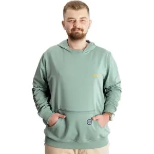 Büyük Beden Erkek Sweat Fermuarlı Mıstıka 23166 Çağla