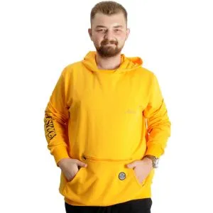 Büyük Beden Erkek Sweat Fermuarlı Mıstıka 23166 Hardal