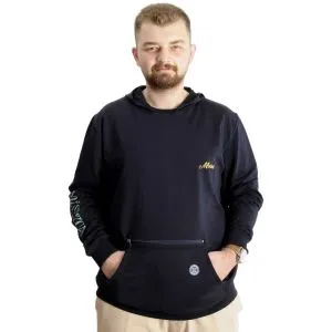 Big Size Mens Sweat Zipper Mıstıka 23166 Navy Blue