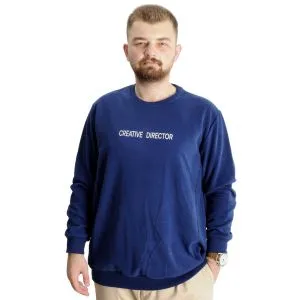Big Size Mens Sweat Kuplu Creative Director 23167 Indigo