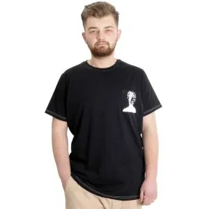Büyük Beden Erkek T-shirt FINGERMARK 23201 Siyah