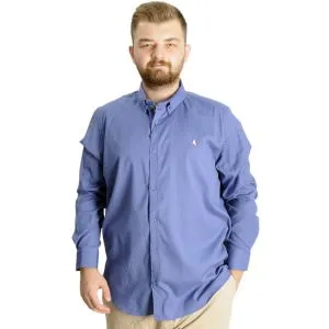 Büyük Beden Erkek Gömlek U.Kol Tom Oxford 23303 İndigo