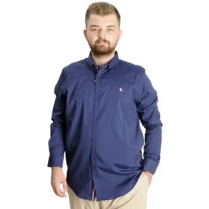 Büyük Beden Erkek Gömlek U.Kol Tom Oxford 23303 Lacivert