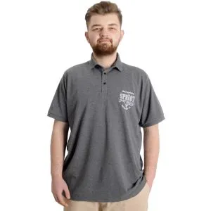 Büyük Beden Erkek T-shirt Polo INDUSTRY 23316 Antramelanj