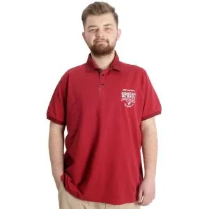 Büyük Beden Erkek T-shirt Polo INDUSTRY 23316 Bordo