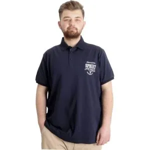 Big Size Mens T-Shirt Polo INDUSTRY 23316 Navy Blue