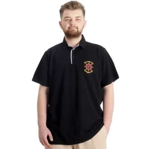 Big Size Mens T-Shirt Polo ADVENTURE 23323 Black
