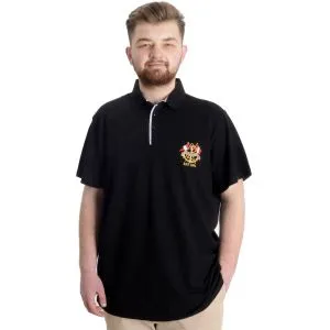 Büyük Beden Erkek T-shirt Polo MODE TEAM 23324 Siyah