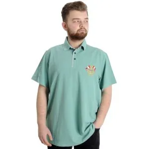 Büyük Beden Erkek T-shirt Polo MODE TEAM 23324 Yeşil