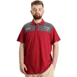 Büyük Beden Erkek T-shirt Polo CHNGYRMD 23328 Bordo