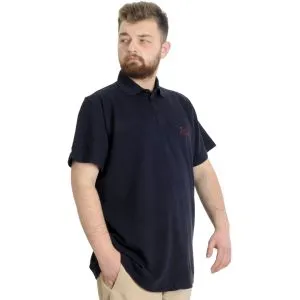 Büyük Beden Erkek T-shirt Polo CARPE DIEM 23333 Lacivert