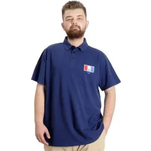 Büyük Beden Erkek T-shirt Polo ABSOLUTE DESTINY 23335 İndigo