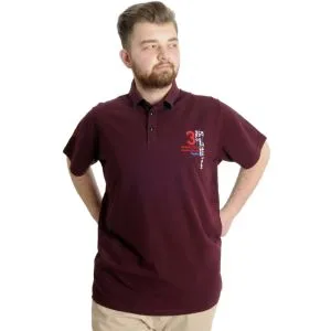 Büyük Beden Erkek T-shirt Polo CAPTIAN 23338 Mürdüm