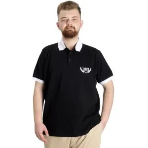 Büyük Beden Erkek Polo T-shirt 1991 23341 Siyah