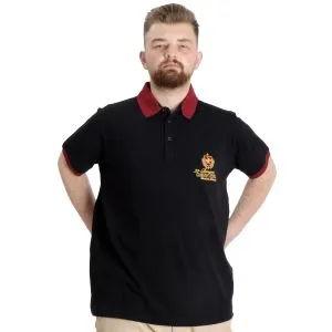 Büyük Beden Erkek Polo T-shirt RANGERS 23342 Siyah