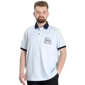 Büyük Beden Erkek Polo T-shirt DNM 23343 Mavi
