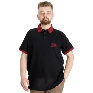 Büyük Beden Erkek Polo T-shirt HIGH 23346 Siyah