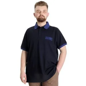 Big Size Mens T-Shirt Polo LEGEND 23347 Navy Blue