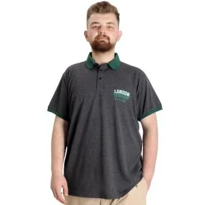 Büyük Beden Erkek Polo T-shirt LONDON 23350 Antramelanj