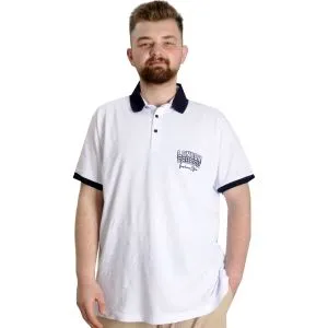 Big Size Mens Polo T-shirt LONDON 23350 White