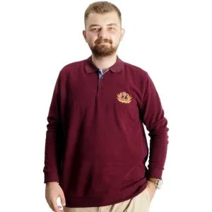 Büyük Beden  Sweat  Selanik Crown Of A King 23447 Bordo