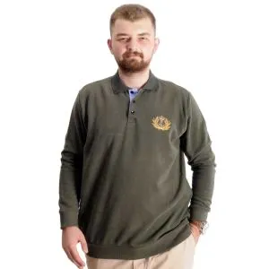 Büyük Beden Sweat Selanik Crown Of A King 23447 Haki