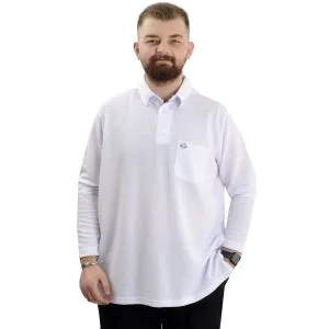 Polo Yaka Uzun Kol WAFFLE 23449 Beyaz