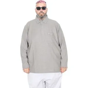 Big Size Mens Sweatshirt Polo Long Arm WAFFLE 23449 Khaki