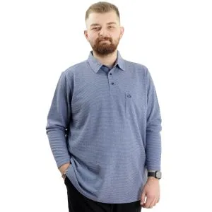 Polo Yaka Uzun Kol WAFFLE 23449 İndigo