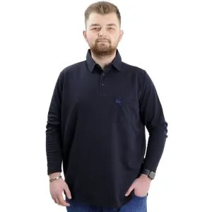 Polo Yaka Uzun Kol WAFFLE 23449 Lacivert