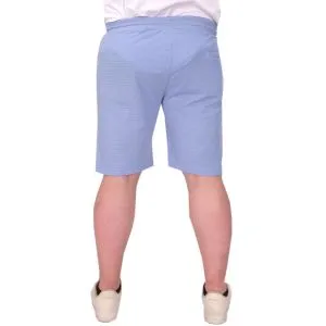 Büyük Beden Erkek Şort Düz Waffle 23498 Mavi